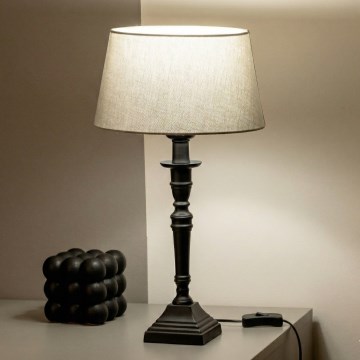 Brilagi - Lampada da tavolo CERIA 1xE27/60W/230V Ø 25 cm nera/grigia