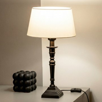 Brilagi - Lampada da tavolo CERIA 1xE27/60W/230V Ø 25 cm nero/bianco