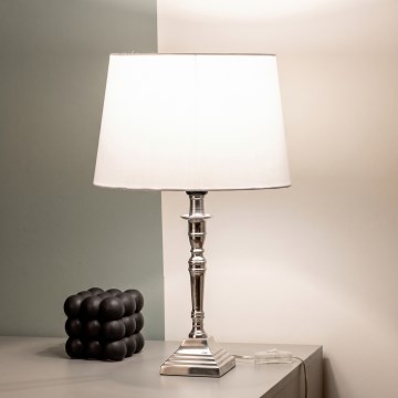 BRILAGI - Lampada da tavolo CERIA 1xE27/60W/230V Ø 30 cm argento/bianco