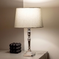 BRILAGI - Lampada da tavolo CERIA 1xE27/60W/230V Ø 30 cm argento/grigio