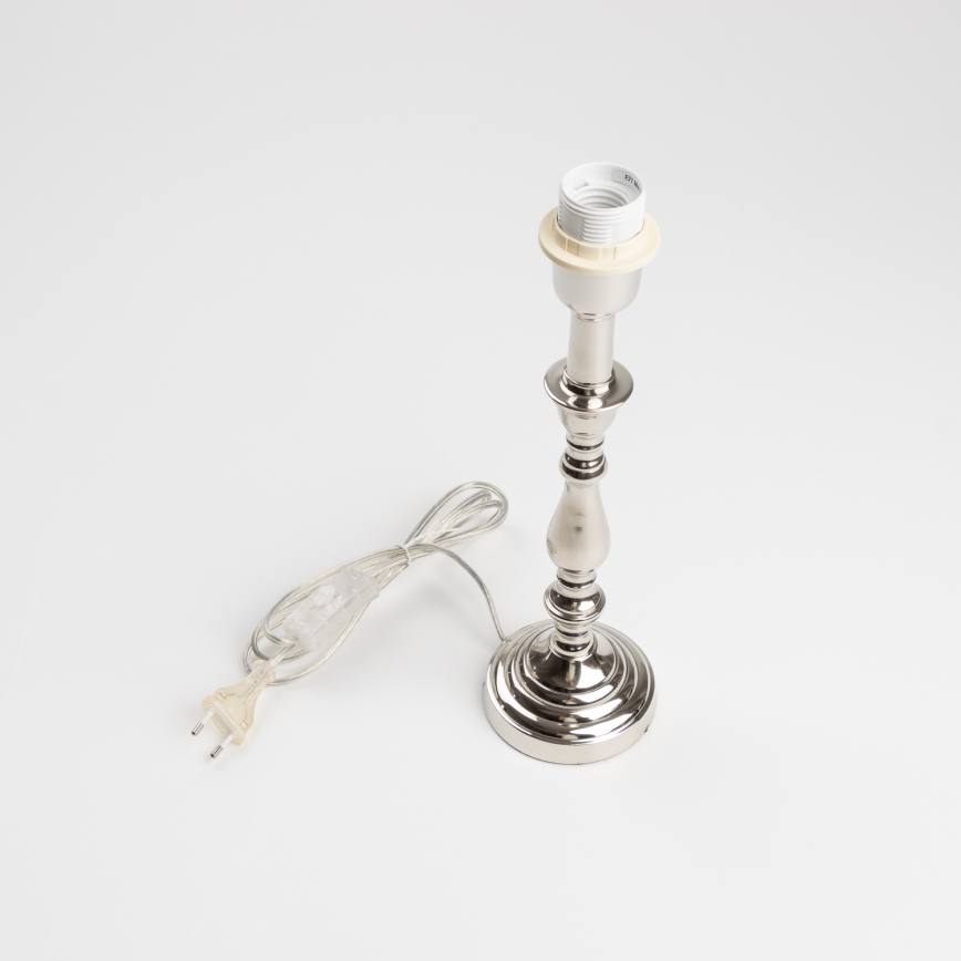 Brilagi - Lampada da tavolo CERIA 1xE27/60W/230V Ø 30 cm cromo lucido/bianco