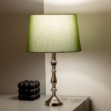 Brilagi - Lampada da tavolo CERIA 1xE27/60W/230V Ø 30 cm cromo lucido/verde