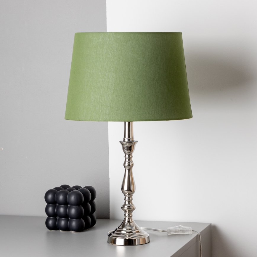 Brilagi - Lampada da tavolo CERIA 1xE27/60W/230V Ø 30 cm cromo lucido/verde