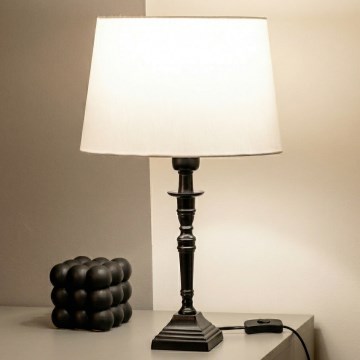 Brilagi - Lampada da tavolo CERIA 1xE27/60W/230V Ø 30 cm nero/bianco