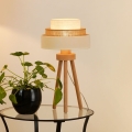 BRILAGI - Lampada da tavolo DENVER LUNETA 1xE27/15W/230V beige/marrone/color crema
