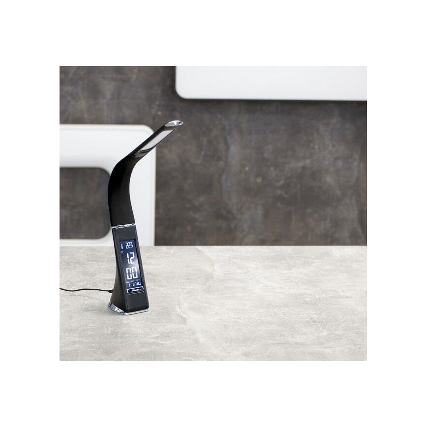 Brilagi - Lampada da tavolo dimmerabile a LED con display PELLE LED/7W/230V nero
