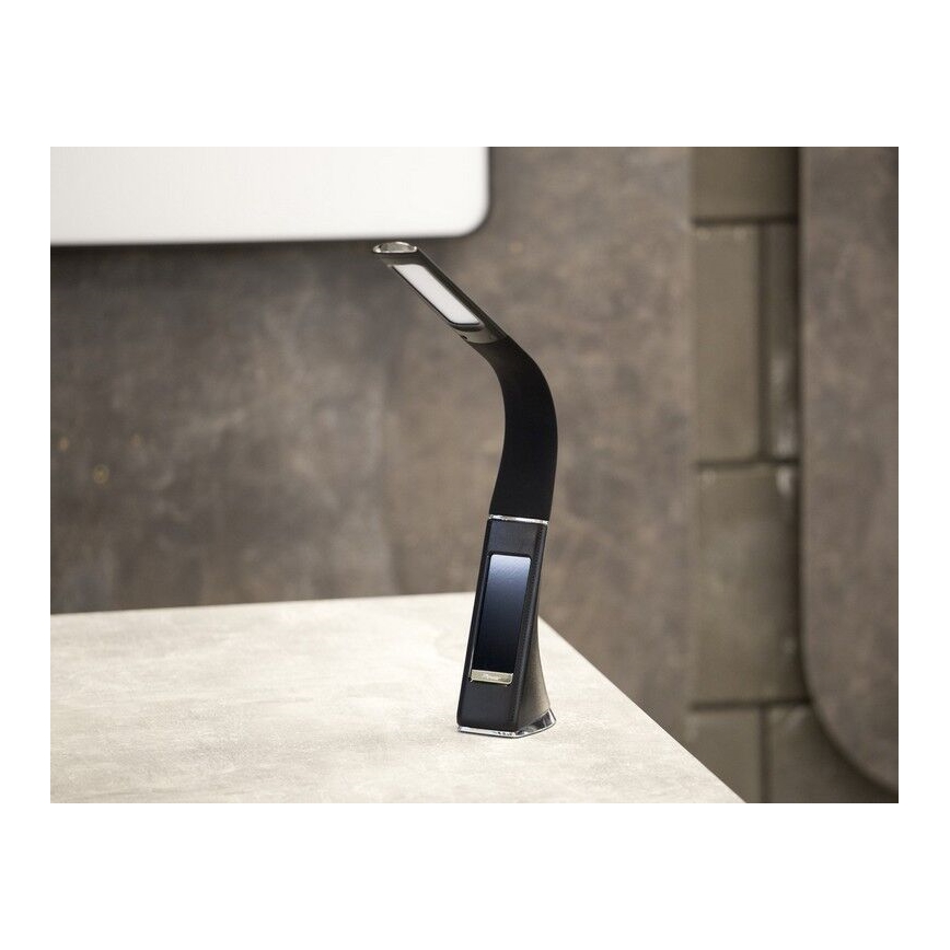 Brilagi - Lampada da tavolo dimmerabile a LED con display PELLE LED/7W/230V nero