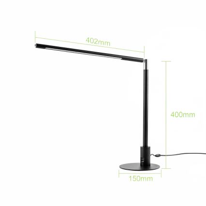 Brilagi - Lampada da tavolo LED dimmerabile a sfioramento con porte USB VARIO LED/7W/230V 3000-6500K CRI 96 nera
