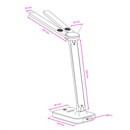 BRILAGI - Lampada da tavolo dimmerabile MODO DUO LED/8W/5V 3000/4000/6500K bianco