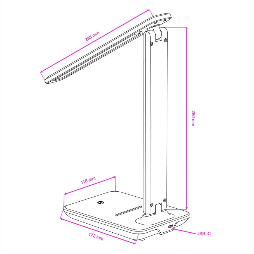 Brilagi - Lampada da tavolo dimmerabile MODO LED/7W/230V 3000/4000/6500K nero