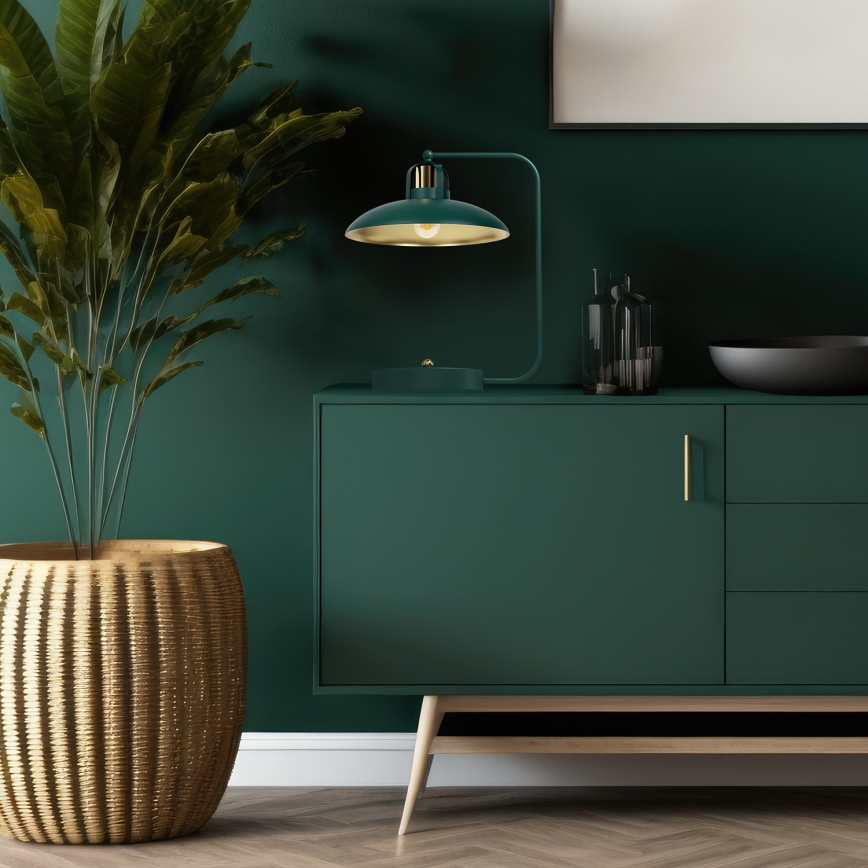 Brilagi - Lampada da tavolo FLAMENGO 1xE27/60W/230V verde
