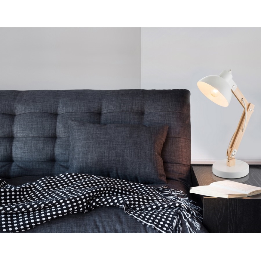 Brilagi - Lampada da tavolo FOCUS 1xE27/40W/230V bianca
