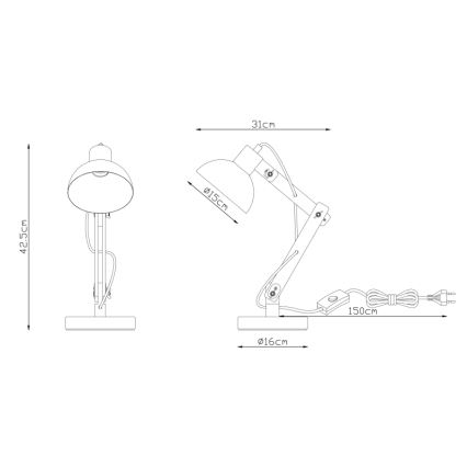 Brilagi - Lampada da tavolo FOCUS 1xE27/40W/230V nera