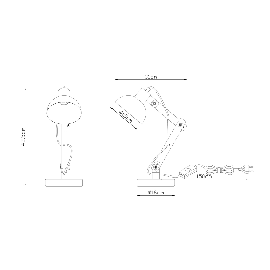 Brilagi - Lampada da tavolo FOCUS 1xE27/40W/230V nera