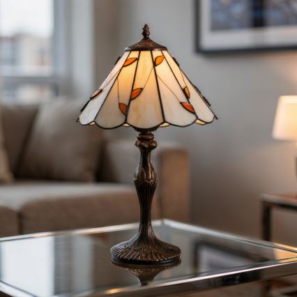 Brilagi - Lampada da tavolo in stile Tiffany FOLIA 1xE27/60W/230V