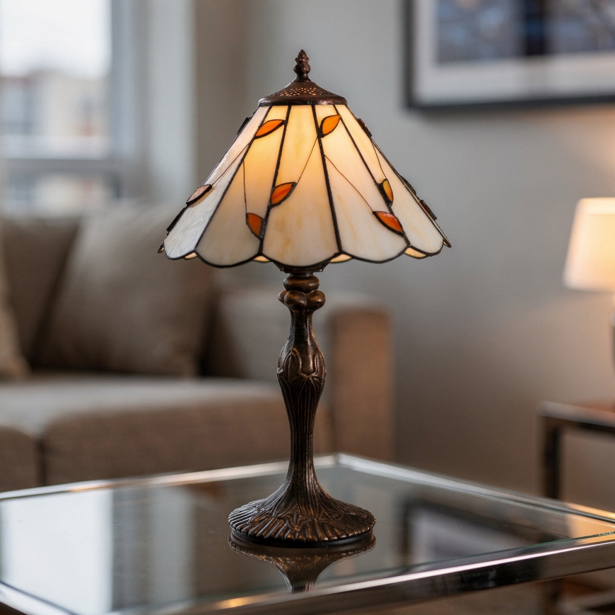 Brilagi - Lampada da tavolo in stile Tiffany FOLIA 1xE27/60W/230V