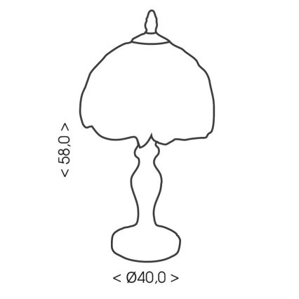 Brilagi - Lampada da tavolo in stile Tiffany JUNGLE 2xE27/60W/230V
