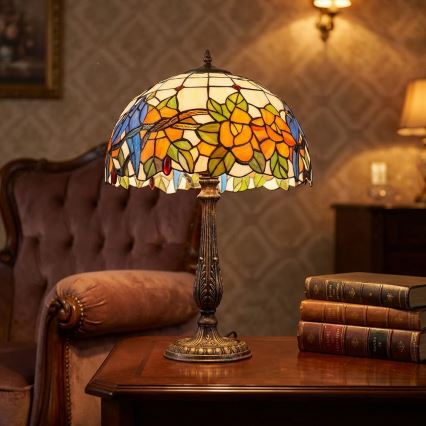 Brilagi - Lampada da tavolo in stile Tiffany JUNGLE 2xE27/60W/230V