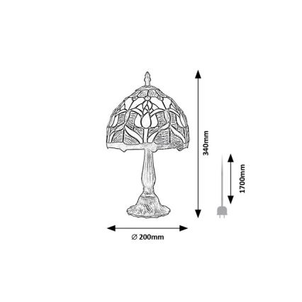 Brilagi - Lampada da tavolo in stile Tiffany LORAS 1xE14/40W/230V