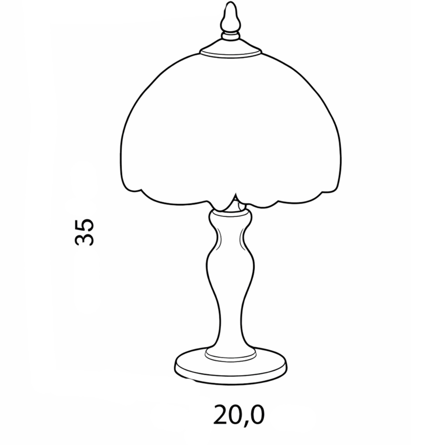Brilagi - Lampada da tavolo in stile Tiffany MIRABELLA 1xE27/60W/230V