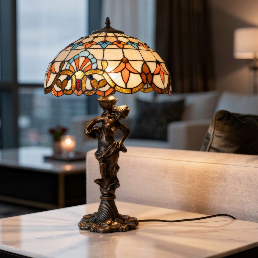 Brilagi - Lampada da tavolo in stile Tiffany MIRABELLA 1xE27/60W/230V