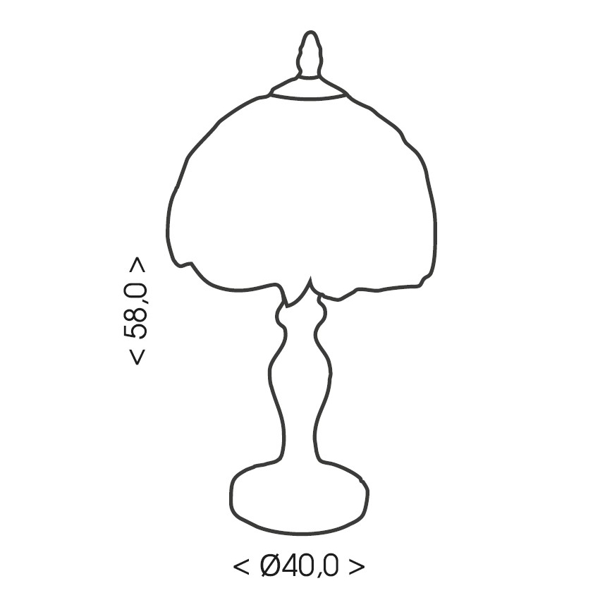 Brilagi - Lampada da tavolo in stile Tiffany MIRABELLA 2xE27/60W/230V