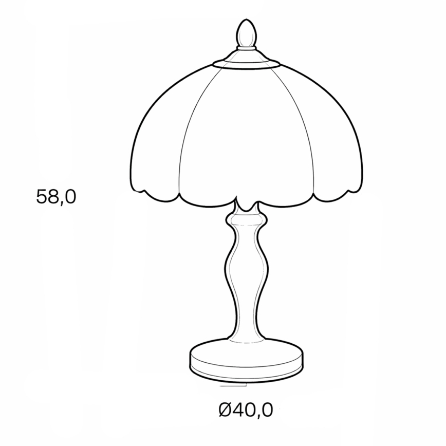 Brilagi - Lampada da tavolo in stile Tiffany MIRABELLA 2xE27/60W/230V