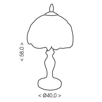 Brilagi - Lampada da tavolo in stile Tiffany SIENNA 2xE27/60W/230V
