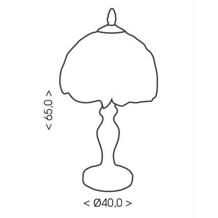 Brilagi - Lampada da tavolo in vetro stile Tiffany SUNFLOWER 1xE27/60W/230V