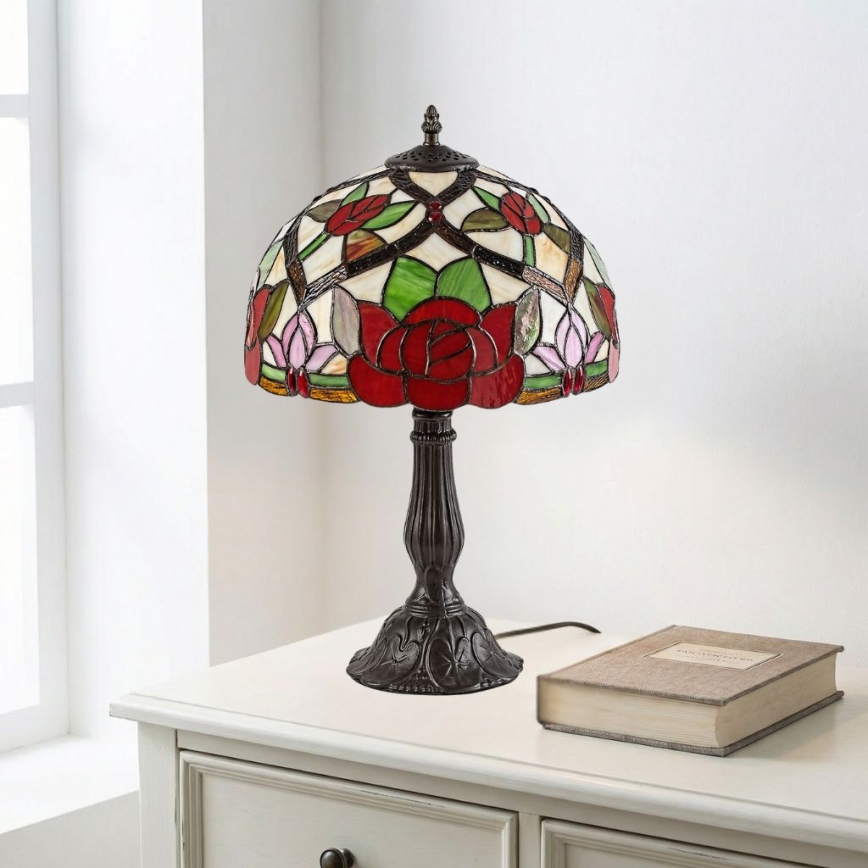 Brilagi - Lampada da tavolo in vetro Tiffany GARLAN 1xE27/40W/230V