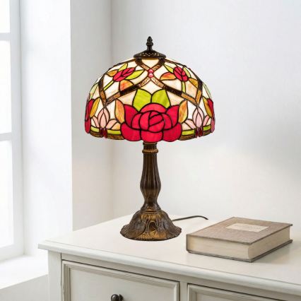 Brilagi - Lampada da tavolo in vetro Tiffany GARLAN 1xE27/40W/230V