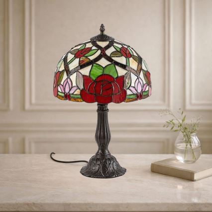 Brilagi - Lampada da tavolo in vetro Tiffany GARLAN 1xE27/40W/230V