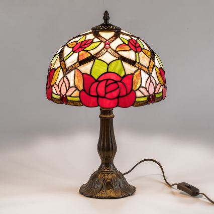 Brilagi - Lampada da tavolo in vetro Tiffany GARLAN 1xE27/40W/230V