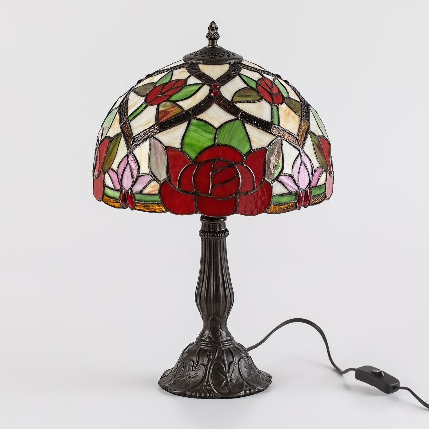 Brilagi - Lampada da tavolo in vetro Tiffany GARLAN 1xE27/40W/230V