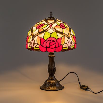Brilagi - Lampada da tavolo in vetro Tiffany GARLAN 1xE27/40W/230V