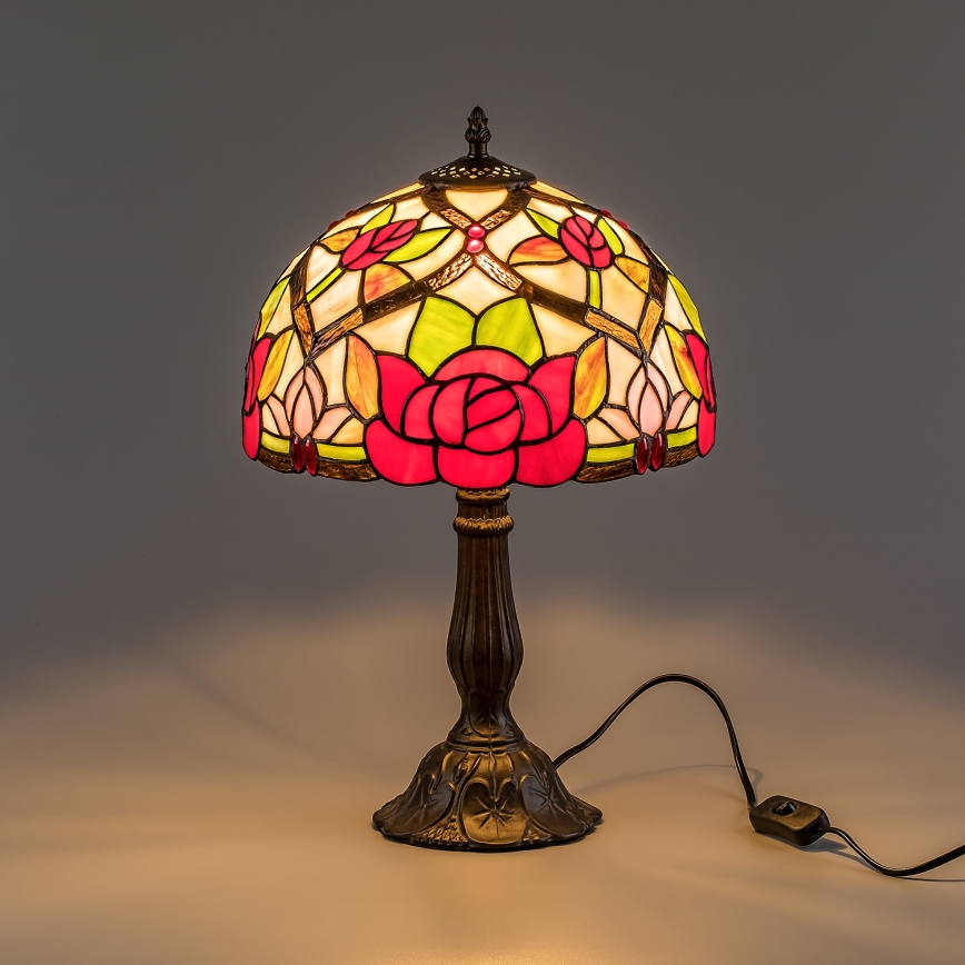 Brilagi - Lampada da tavolo in vetro Tiffany GARLAN 1xE27/40W/230V