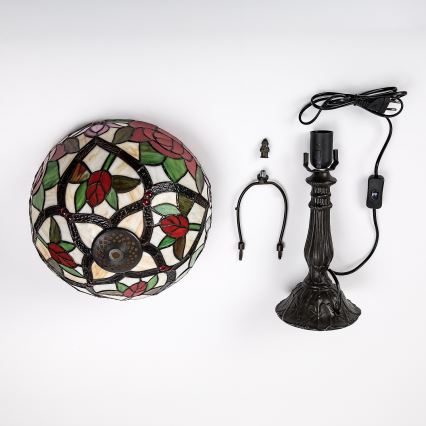Brilagi - Lampada da tavolo in vetro Tiffany GARLAN 1xE27/40W/230V