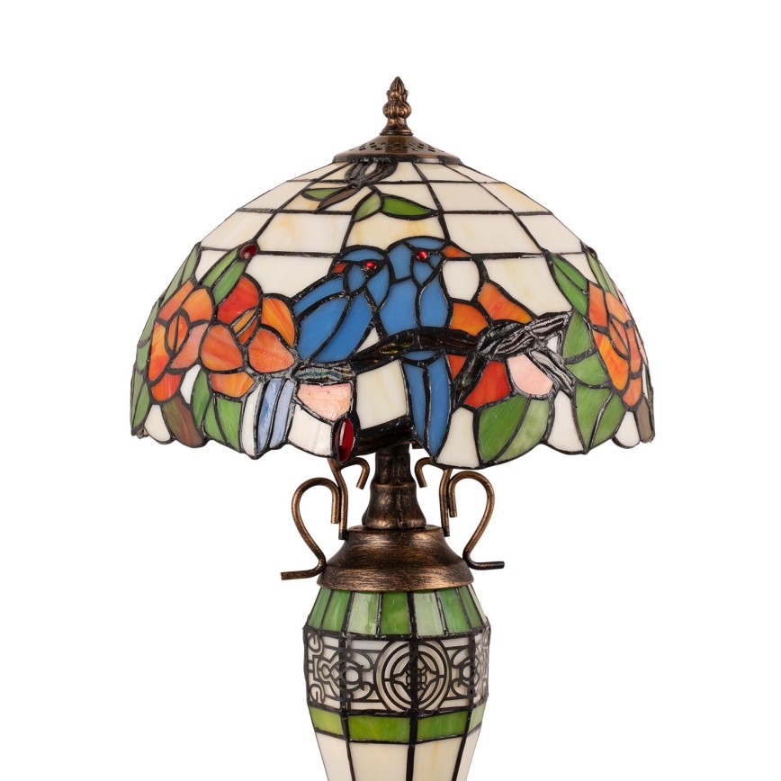 Brilagi - Lampada da tavolo in vetro Tiffany JUNGLE 1xE27/60W/230V + 1xE14/40W