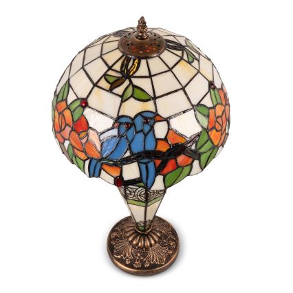 Brilagi - Lampada da tavolo in vetro Tiffany JUNGLE 1xE27/60W/230V + 1xE14/40W