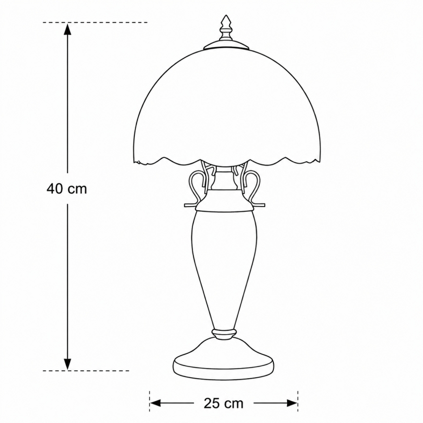Brilagi - Lampada da tavolo in vetro Tiffany JUNGLE 1xE27/60W/230V + 1xE14/40W
