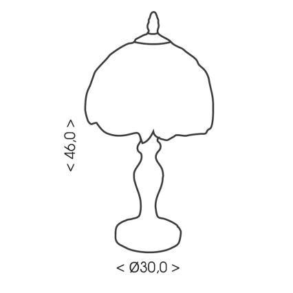 Brilagi - Lampada da tavolo in vetro Tiffany JUNGLE 1xE27/60W/230V
