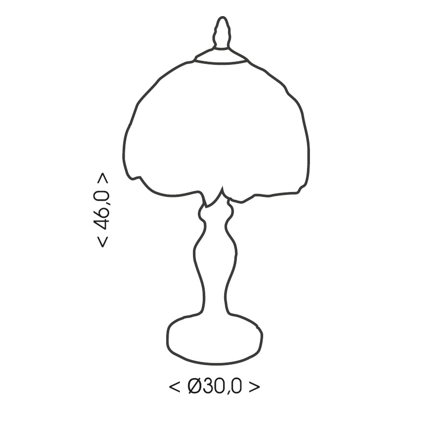 Brilagi - Lampada da tavolo in vetro Tiffany JUNGLE 1xE27/60W/230V