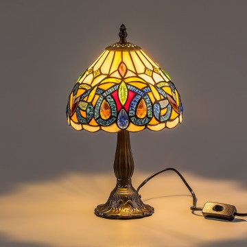 Brilagi - Lampada da tavolo in vetro Tiffany LUISA 1xE14/40W/230V