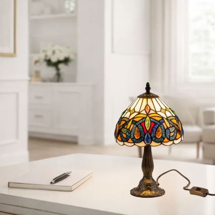 Brilagi - Lampada da tavolo in vetro Tiffany LUISA 1xE14/40W/230V