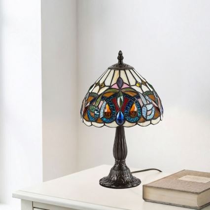 Brilagi - Lampada da tavolo in vetro Tiffany LUISA 1xE14/40W/230V