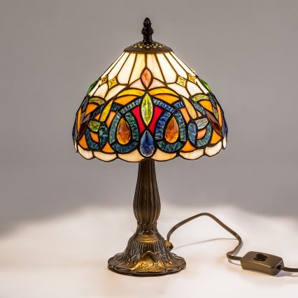 Brilagi - Lampada da tavolo in vetro Tiffany LUISA 1xE14/40W/230V