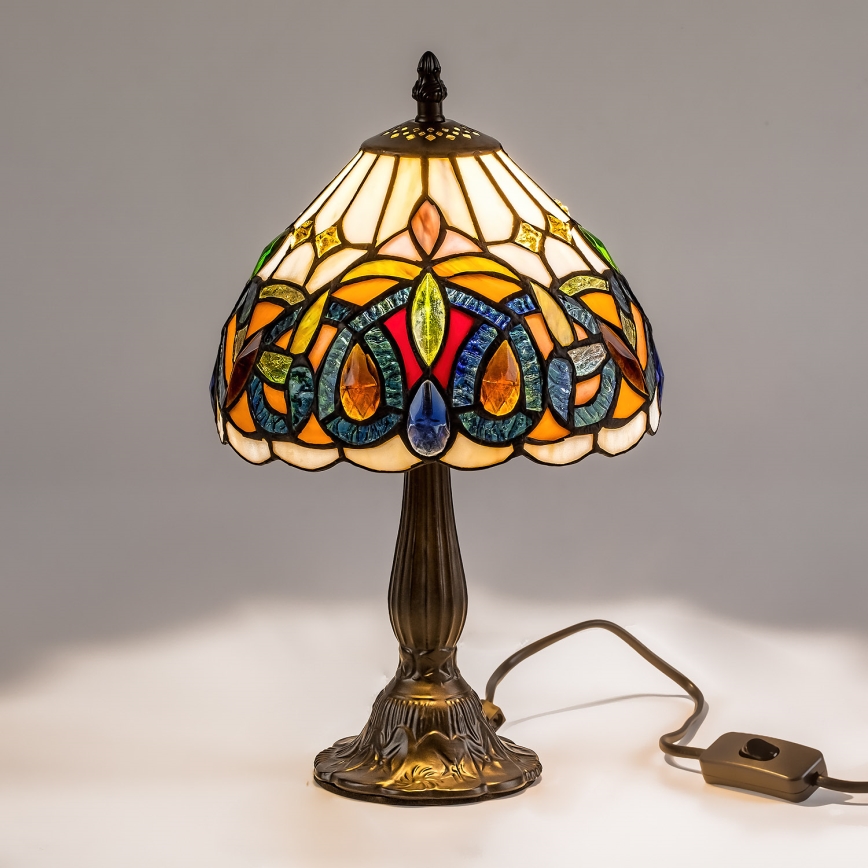 Brilagi - Lampada da tavolo in vetro Tiffany LUISA 1xE14/40W/230V