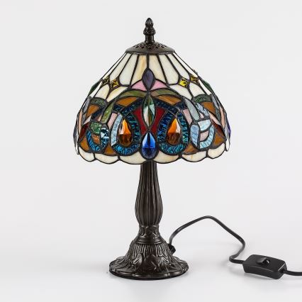 Brilagi - Lampada da tavolo in vetro Tiffany LUISA 1xE14/40W/230V