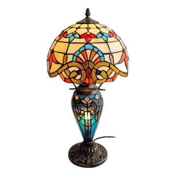 Brilagi - Lampada da tavolo in vetro Tiffany MIRABELLA 1xE27/60W/230V + 1xE14/40W