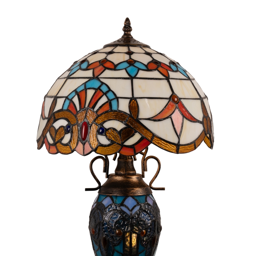 Brilagi - Lampada da tavolo in vetro Tiffany MIRABELLA 1xE27/60W/230V + 1xE14/40W